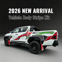 Autocollants graphiques latéraux sur mesure pour Toyota Hilux 2026 2 portes, style d'usine, découpés à l'avance, bandes de vinyle automobile