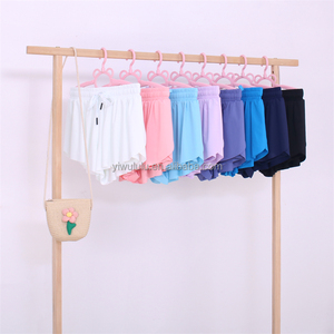 Vente en gros mode 2 en 1 jupe de yoga pour enfants 2023 nouvelle jupe de tennis pour enfants shorts de sport solides personnalisés pour filles avec poches - Product Image 5