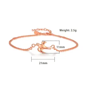 BSA-1015 Großhandel reinem silber frieden taube charme armband zubehör armbänder