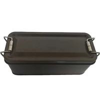 Boîte cadeau souvenir carrée en fer blanc brun 150*60*60mm avec boucle - Logo personnalisé, boîte de rangement pour chocolat, collations, aliments, vernis protecteur