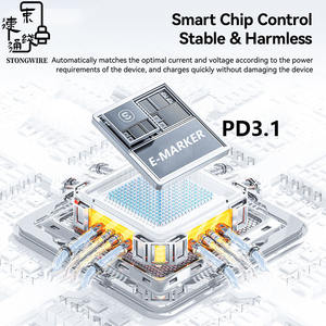 Cable de Carga para Portátil de Nailon Tipo-C USB3.1 de 240W con Soporte para Teléfono, Cargador Rápido PD3.0 de 5A para IOS/Android - Product Image 3