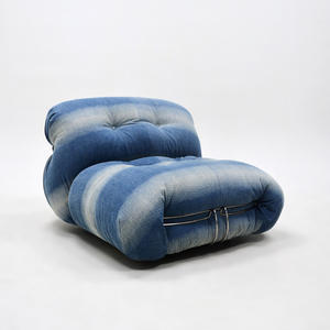 Fauteuil individuel en velours marron, style moderne et minimaliste, pour salon, hall d'entrée, villa, canapé modulaire sectionnel - Product Image 3