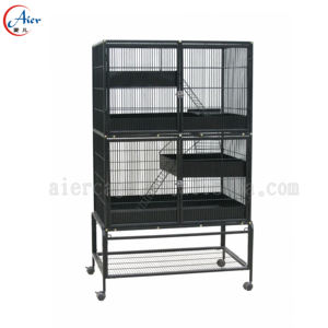 Gabbia per Uccelli Extra Large Ecologica in Ferro con Vassoio in Plastica per Allevamento di Pappagallini Africani, Set Decorativo per Matrimoni, Confezione Nera - Product Image 3