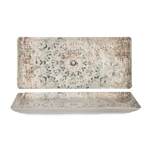 Plateau de service rectangulaire Fade 33,5 × 15,2 cm en porcelaine fine de qualité supérieure avec impression numérique Rinart - Product Image 1