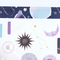 Nouveautés Offistar Ensemble de papeterie Kawaii avec design ciel étoilé, ensemble cadeau pour enfants, pour étudiants XFSS1037