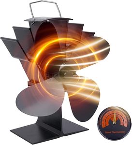 Ventilateur de <span class=keywords><strong>poêle</strong></span> en alliage d'aluminium écologique en gros d'usine pour accessoires de cheminée Design moderne non électrique - Product Image 3