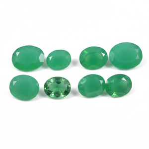 Bulk Lot Natural Green Chrysoprase Oval <b>Rose</b> Cut Gemstone 9x7x4 13x4.50x9.50 MM <b>Top</b> Grade Third Party Certified Australia Loose - Product Image 2