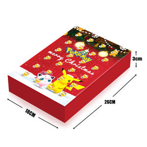12 estilos Anime calendarios de Adviento 24 piezas Pokemoned Navidad caja ciega <span class=keywords><strong>calendario</strong></span> caja Anime Pikachu cajas misteriosas para niños - Product Image 4