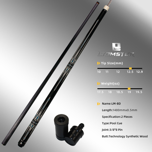 Little Monster BD Carbon Fiber Pool Cue Stick, Varas de bilhar do eixo de baixa deflexão 12.5mm, Mesa de bilhar Fila - Product Image 4
