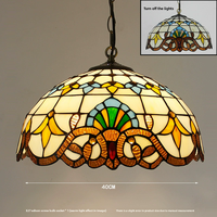 Buntglas-LED-Pendelleuchte Handgefertigte Kunstglas-Hängelampe Küche Esszimmer Bar Flur Kronleuchter Wohnzimmer Deko-Leuchte