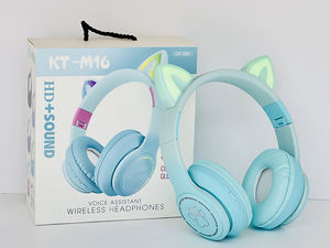 Auriculares de orejas de gato con gradiente de venta <span class=keywords><strong>directa</strong></span>, auriculares inalámbricos para juegos de PC, micrófonos, auriculares - Product Image 3