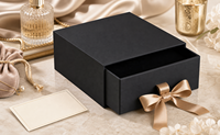 Boîte de rangement pour extensions de cheveux en satin de luxe avec logo personnalisé, laminage mat, gaufrage, imperméable, noire, sac de rangement pour perruque, cadeau