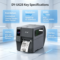 Printer Label Warna 4 inci, Printer Barcode Transfer Termal untuk Pengawasan, Printer Label Termal Industri