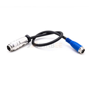 GX12 4ピンオス- M12 Bコード5ピン / M16 4ピンアダプターケーブル シールド付き航空用-産業オートメーションセンサーコネクタ - Product Image 5