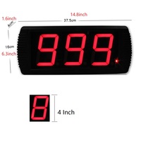 Grand affichage à 7 segments de 4 pouces LED 0-999 Range Countrp Tally Counter Digital Countdown Timer avec télécommande