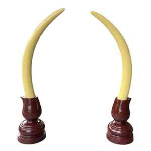 ช้างไม้แกะสลักด้วยมือ คู่ 50 ซม. งานประติมากรรมเขาช้างนำโชค ตกแต่งบ้านสไตล์ฮวงจุ้ยไทย ทำจากไม้ งานแฮนด์เมด เหมาะสำหรับเป็นของขวัญ - Product Image 6