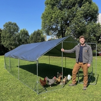 Nouveau grand poulailler extérieur avec enclos pour 20 poulets, maison de volaille de jardin, construction métallique, longue durée de vie