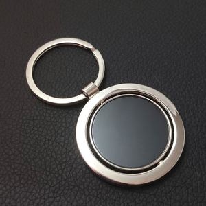 <b>Custom</b> 360 Degree Rotate Souvenir Zinc Alloy Spinning Round Shape Keyring Promotional Fashion Vintage Blank Keychain Key Chain - Product Image 5