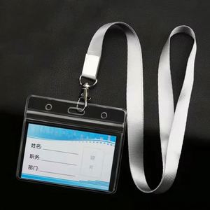 Durable Hard Plastic <b>ID</b> Badge Card <b>Holder</b> Double-Sided Clear Insert for Business Cards for Bank Use - Product Image 5