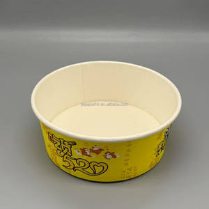 Tazones cuadrados y redondos de papel blanco y kraft, nuevo diseño, 650 ml, con precio al por mayor, mejor calidad - Product Image 1