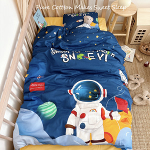 Set all'ingrosso 40-Count moderna scuola biancheria da letto per ragazzi 100% puro cotone traspirante pelle-stile cartone animato uomo spazio - Product Image 2