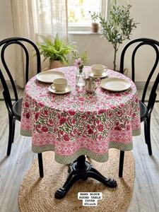 Export Quality Round <b>Table</b> <b>Cover</b> Printed Cotton Tablecloth for Dining <b>Table</b> Kitchen Decor Available In Bulk Quantity - Product Image 3