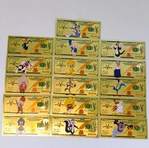 Set de Regalo Coleccionable de 16 Billetes con Lámina Dorada de los Looney Tunes, Personajes de Dibujos Animados - Product Image 1