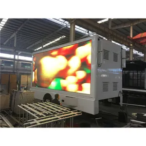 14英尺数字广告牌箱3面P5全彩LED移动广告面包车，用于卡车
