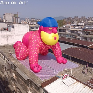 Bơm hơi khổng lồ mô hình động vật cho Quảng Cáo & khuyến mại hoạt động, tùy chỉnh màu hồng <span class=keywords><strong>Inflatable</strong></span> khỉ - Product Image 5