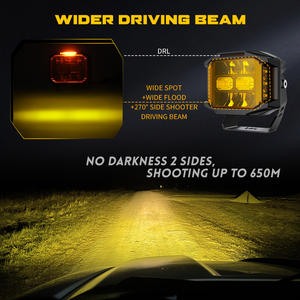 Barre lumineuse à haute puissance 122W, longue portée, avec des pods LED de 5 pouces et 270° °   Technologie de tir latéral pour SUV tout-terrain - Product Image 4