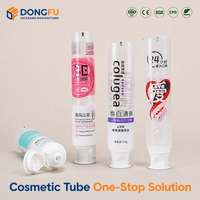 Tube cosmétique vide en plastique PE souple de 100g avec bouchon à clapet translucide pour emballage de dentifrice, crème et lotion
