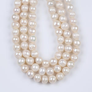 Offre spéciale Zhuji, perles d'eau douce blanches de 11-12 mm, perles en vrac pour la fabrication de bijoux, matériaux naturels - Product Image 2