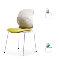 Nouvelle chaise moderne de formation de salon adulte de restaurant dinant la chaise du visiteur pp avec le cadre en acier de jambe