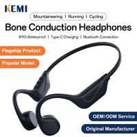 Headphone Olahraga Konduksi Tulang Spot Product, Headset Open Ear, Earbuds Neckband, Tahan Air IPX5, Earphone Nirkabel BT5.4