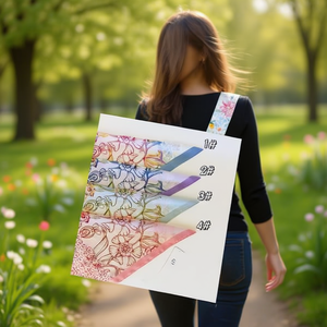 Foulard quadrato floreale 70x70 cm in seta stampata, accessorio moda donna - Product Image 2