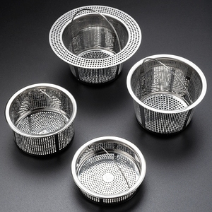 Yolecen Filtro de desagüe para fregadero de cocina de acero inoxidable con asa, red de filtro de borde ancho, material metálico de repuesto inoxidable - Product Image 3