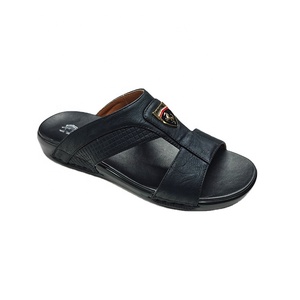 Sandales d'Été Décontractées à Bout Ouvert pour Hommes du Moyen-Orient, <span class=keywords><strong>Cuir</strong></span> Doublé, Plates et Souples, <span class=keywords><strong>Chaussons</strong></span> de Plage en PU pour Personnes d'Âge Moyen et Aînées - Product Image 4