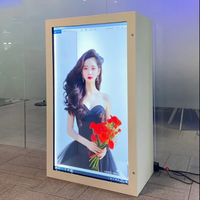 Écran tactile interactif LCD transparent 3D holographique de 55 pouces pour affichage publicitaire en intérieur, vitrine LCD Holobox, garantie 3 ans