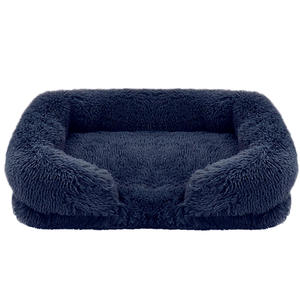 Venta directa de fábrica, cama para mascotas de buena calidad, sofá largo peludo de felpa para invierno, cálido y suave para perros y gatos - Product Image 4