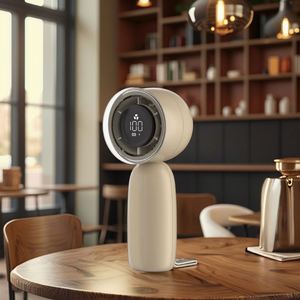 Fashion 1200mAh Mini USB Desk Handheld Fan <b>Three</b>-Speed Rechargeable Brushless Motor Eco-Friendly 4-6 <b>Hours</b> Wearable Portable - Product Image 2