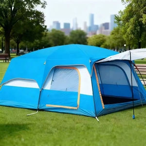 Large Outdoor <strong>Tent</strong> with Two Rooms Oxford Fabric Sunproof and Rainproof 5-8 8-12 Person Camping - Product Image 3