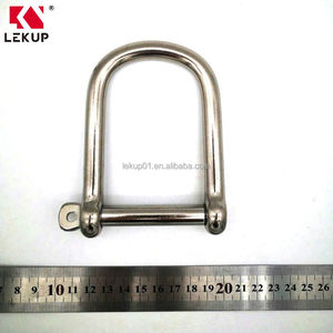 Grillete en D ancho <span class=keywords><strong>de</strong></span> grado marino <span class=keywords><strong>de</strong></span> 3/16'', 1/4'', 5/16'', 3/8'', 1/2'' <span class=keywords><strong>de</strong></span> acero inoxidable 316 con pasador <span class=keywords><strong>de</strong></span> collarín roscado - Product Image 4