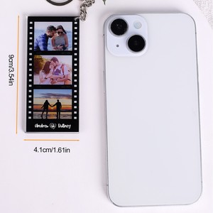 <span class=keywords><strong>Porte</strong></span>-<span class=keywords><strong>clés</strong></span> personnalisable en acrylique style film, idéal pour les ventes transfrontalières, avec texte et photo personnalisés DIY - Product Image 3