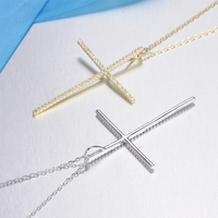 Expédition rapide, collier pendentif croix unique pour homme 2020, grand collier croix en or, collier à maillons cubains, collier avec nom personnalisé