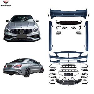 Fornitura Diretta Paraurti Anteriore Paraurti Posteriore Cofano Faro Minigonne Laterali per <span class=keywords><strong>Mercedes</strong></span> Benz Classe <span class=keywords><strong>CLA</strong></span> <span class=keywords><strong>W117</strong></span> 17-19 a AMG CLA45 - Product Image 1