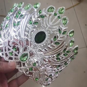 มงกุฎและที่คาดผมประดับเพชรเทียมโลหะผสมแบบกำหนดเองสำหรับการประกวดนางงามจักรวาล - Product Image 6