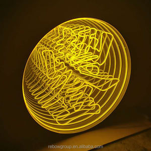 Dropshipping sans MOQ, livraison rapide, décoration murale LED néon personnalisée, miroir multicouche infini, enseigne néon 3D personnalisée - Product Image 2