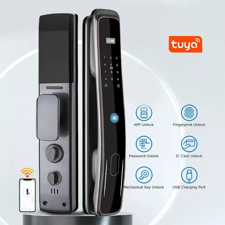 Großhandel Tuya WIFI Finger abdruck Türschloss Voll automatisches intelligentes Rfid Smart Lock