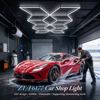 Lumière de garage pour voiture, design à assembler soi-même, 6500K blanc froid, lumière LED personnalisable à intensité variable pour salle d'exposition automobile