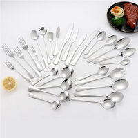 Lot de couverts dorés en acier inoxydable – Cuillères, fourchettes, couteaux – Ensemble de vaisselle dorée pour mariage